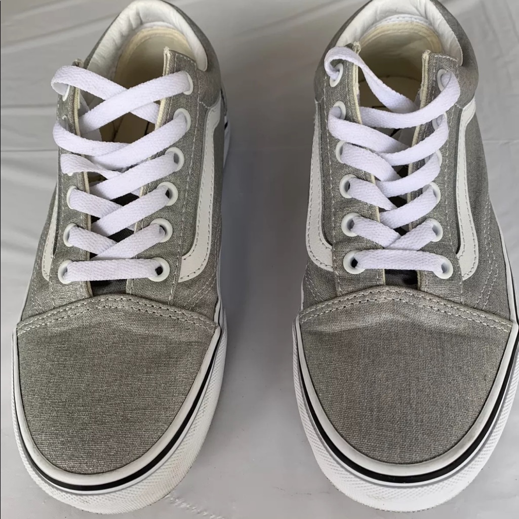 Vans Off The Wall Old Skool Sneaker Silver 751505 Sz 7 Women’s